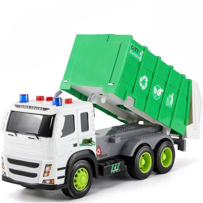 Camion Poubelle Jouet Enfant - AMOUNE - Camion Jouet avec
