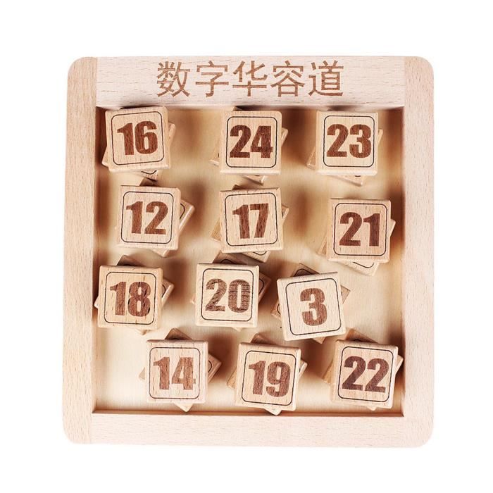 Puzzle à Chiffres Coulissants - Jeu éducatif En Bois Ou ABS - Développe Logique Et Maths - Formats 18.5 Cm Ou 24.5 Cm