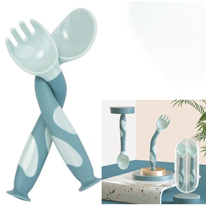 Vastsea 4 Pièces Couverts Pour Enfant En Inox - Cuillère Fourchette Avec Boîte De Rangement