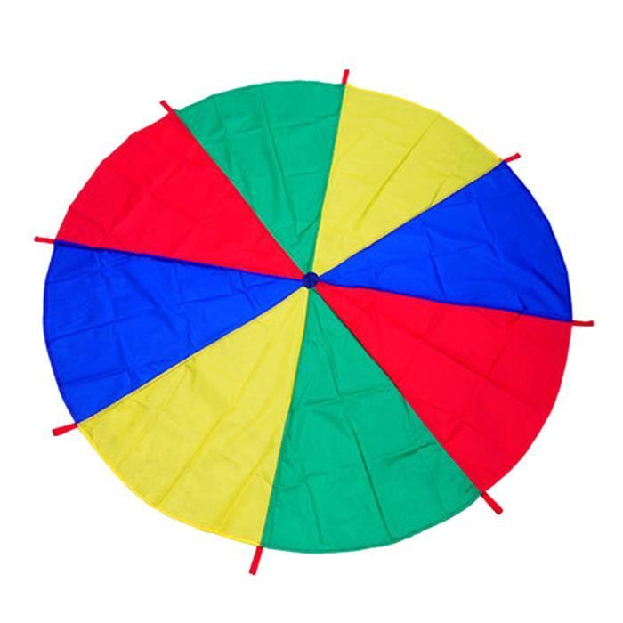 10 pieds - Parachute multicolore pour enfants, jouet avec poignées