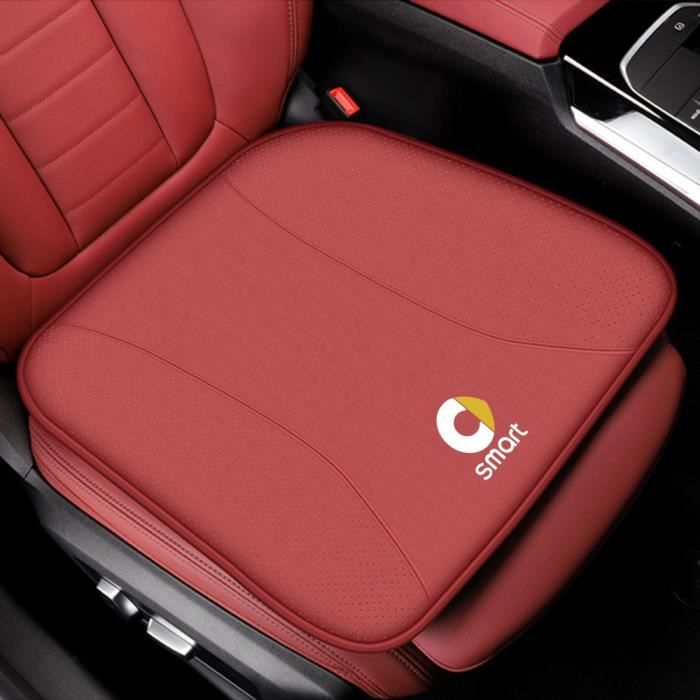 Pour Smart 1-Rouge - Housse de coussin de siège de voiture, Tapis de Protection en cuir pour Smart Eq Fortwo