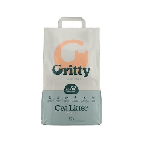 Gritty Litière agglomérante pour chats - 20 l