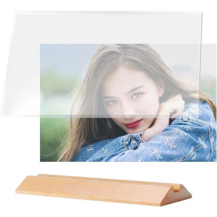 Lot De 4 Présentoirs De Table En Acrylique A6 - Porte-menu Double Face, Base En T - Pour Restaurant, Bureau, Magasin