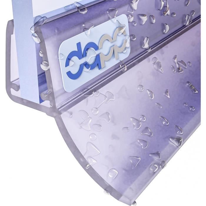 Lot de 2 joints d'étanchéité pour porte de douche en verre de 4 à 6 mm