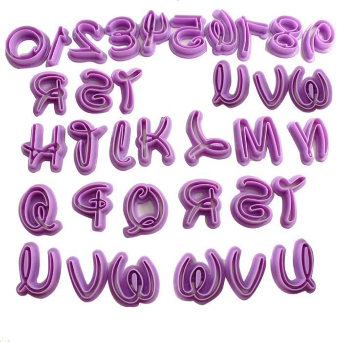 Set of 36 Dexam Plastic Letters and Numbers Cookie Cutters Set of 36 Dexam Plastic Letters and Numbers Cookie Cutters