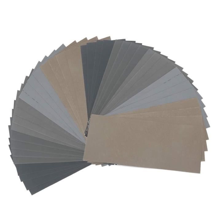 Papier Abrasif Grain 120 YoiYee - Lot De 10 Feuilles 23x9,3 Cm - Pour Bois, Métal, Plastique, Ponçage à Sec Ou à L'Eau - 7