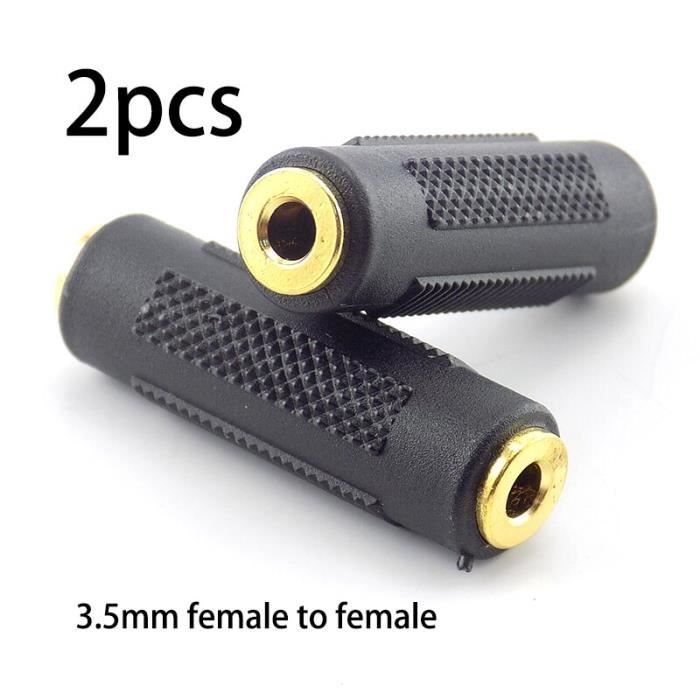 3,5mm FEMELLE FEMELLE stéréo OR Adaptateur Coupleur Jack 3,5mm FEMELLE FEMELLE stéréo OR Adaptateur Coupleur Jack