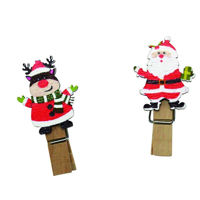 Pinces A Linge Pere Noel Rennes 4 X 2 X 1 Cm X 10 Pcs Megacrea Diy Couleur Cdiscount Beaux Arts Et Loisirs Creatifs