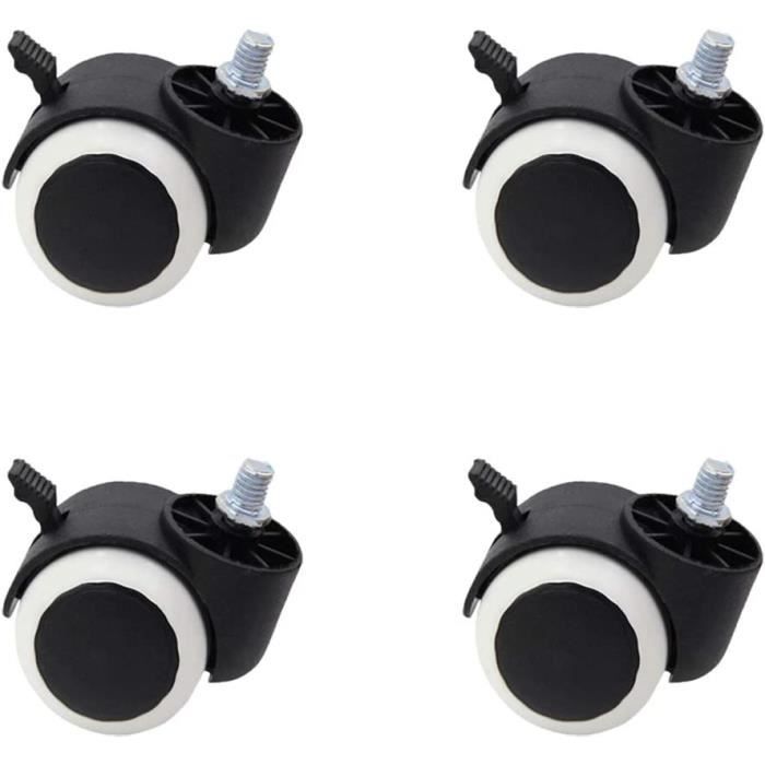 4 Pièces M6 Petits Roulettes Pour Meubles, Roulettes Pivotantes, Roulettes Inhibitrices, 360