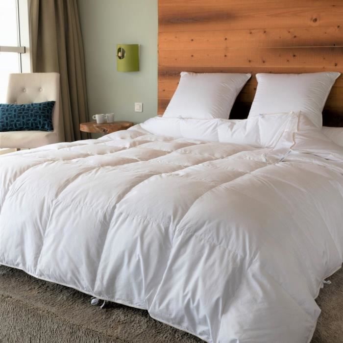 CASTEX COUETTES NATURELLES Couette naturelle 2 en 1 gonflante en duvet et coton bio 240x220 cm