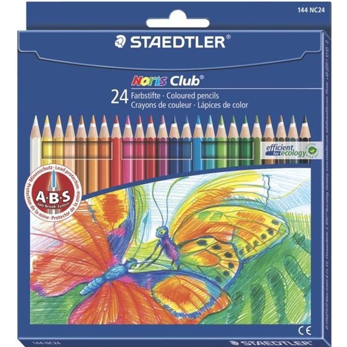 STAEDTLER 24 Crayons de Couleur Assortis Cdiscount BeauxArts et