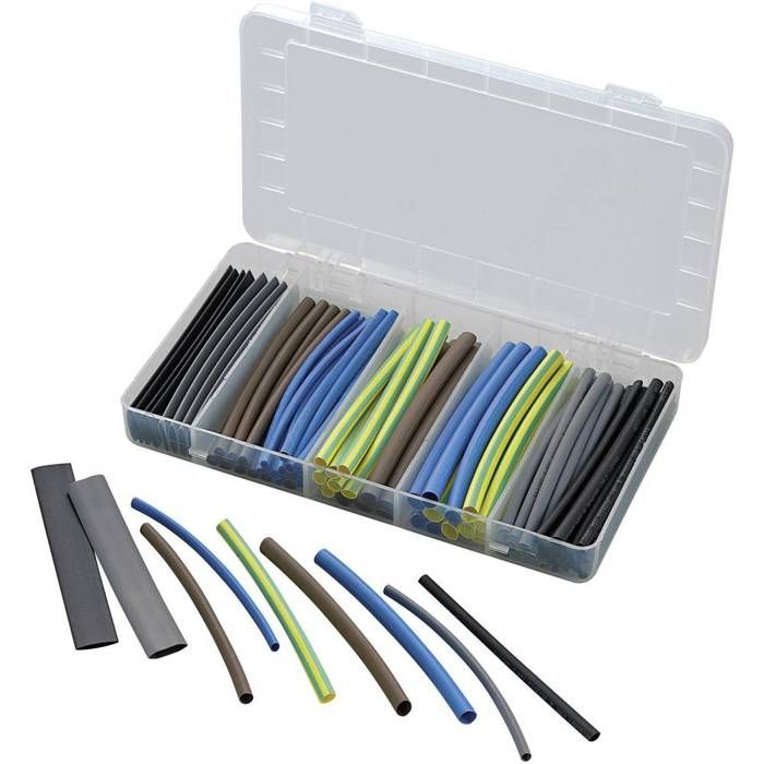 Kit De 55 Gaines Thermorétractables - Ratio 2:1 - Assortiment De Tailles - Pour Câbles Et Connexions