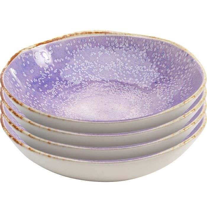 Assiette creuse - Kare Design - Shirley - Violet - 20 cm - Set de 4 pièces Assiette creuse - Kare Design - Shirley - Violet - 20 cm - Set de 4 pièces