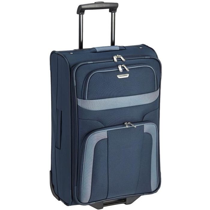 Basics Valise rigide à roulettes Taille cabine 55 cm, Bleu
