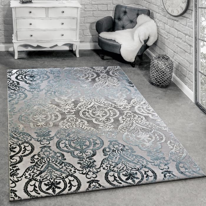 Tapis Gris Bleu 160x230 Cm
