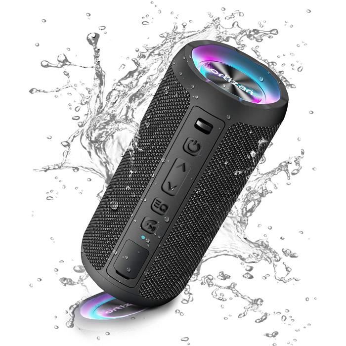 Enceinte Bluetooth Portable Enceinte sans Fil avec lumière LED Fonction AUX/Mains Libres 