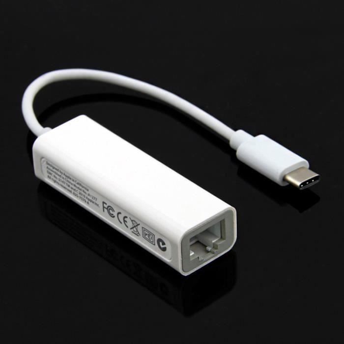 USB3.1 TypeC USBC vers RJ45 LAN câble adaptateur pour