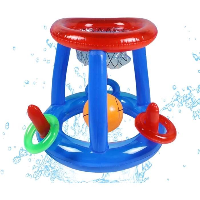 Panier De Basket Flottant Pour Piscine, Avec 3 Ballons Et Pompe, Jeu Aquatique NEUBSAW