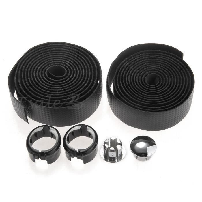 Ruban De Guidon Vélo EVA - 2 Pack + Bouchons - Antidérapant Et Absorbant - Rouge