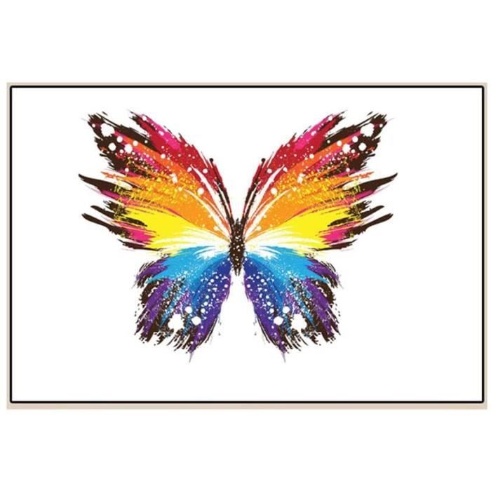 ▷ Tableau avec une peinture d'un papillon très coloré