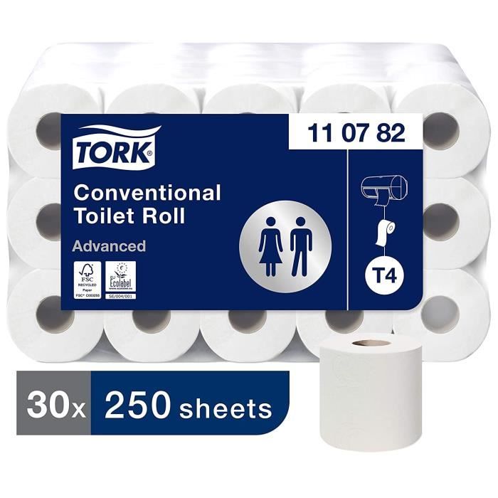 Tork 110782 Petits Extra Doux Rouleaux de Papier Hygiénique dans la Qualité Prime pour Tork T4 Papier Toilette Rouleau Petits Sy16