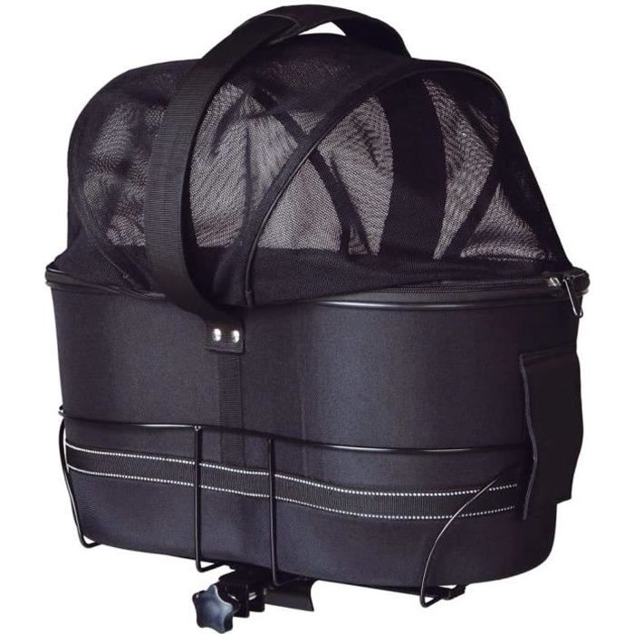 Transport pour chiens TRIXIE Panier pour vélo Long pour Porte-Bagages Larges Noir 29 x 49 x 60 cm 20589