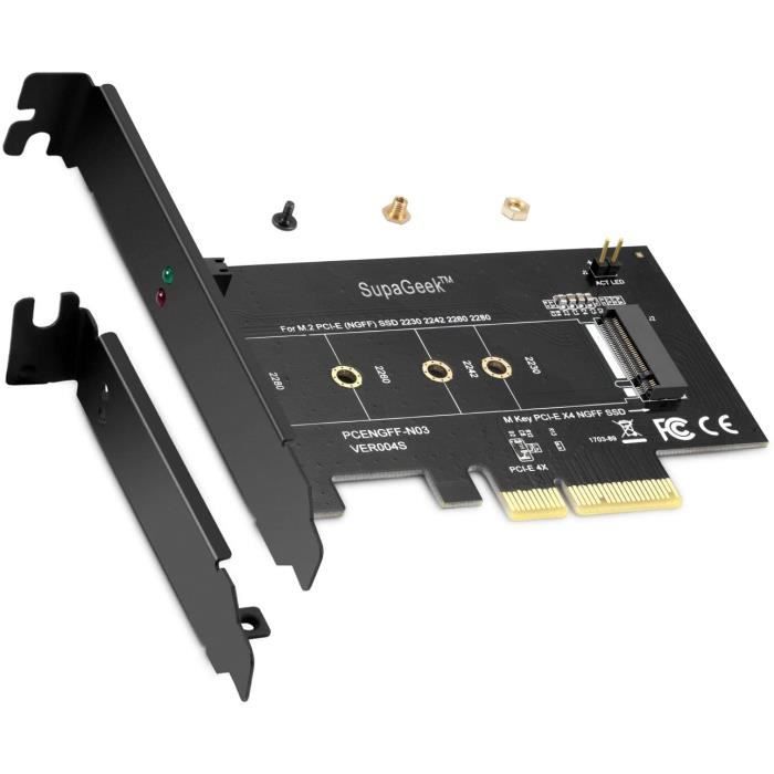Carte Contrôleur M2 Pcie 3.0 X8 Pour 2 Ssd M.2 Nvme M Key. Chipset Plx