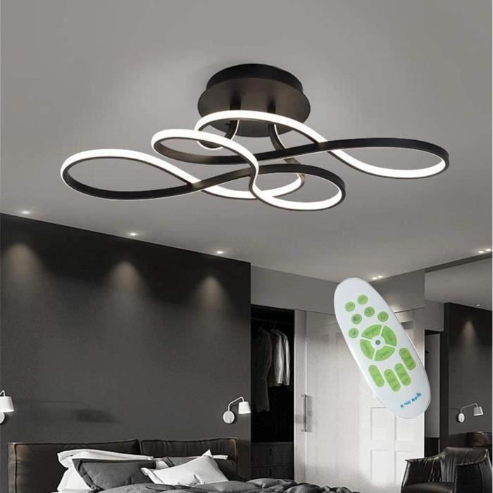 ECLAIRAGE NEON LED Luminaire Plafonnier LED Dimmable avec Courbé Lampe de  Plafond Télécommande Moderne Desig672 - Cdiscount Maison