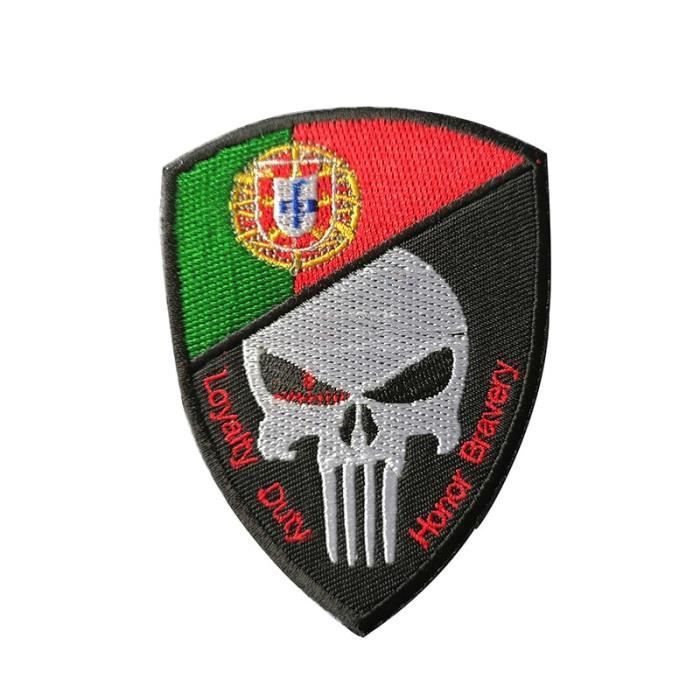 Ecusson,Patchs Velcro crâne militaire, autocollants 3D de guerre, drapeau  National Portugal pologne espagne, Badges - Type Portugal - Cdiscount  Beaux-Arts et Loisirs créatifs
