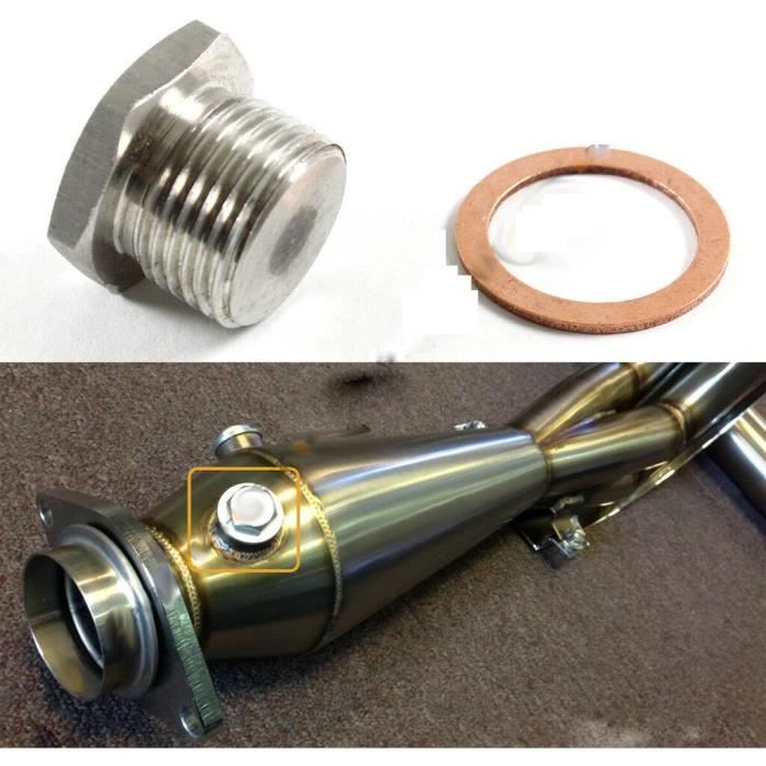 Bouchon Obturation Oxygène KIMISS M12x1.25 - Capteur Lambda O2 Pour Moto Voiture