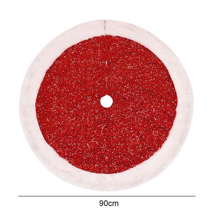 Jupe D’arbre De Noël Pailletée Argentée 70 Cm – Cache Pied Sapin, Protection Animaux, Décoration Festive - 3
