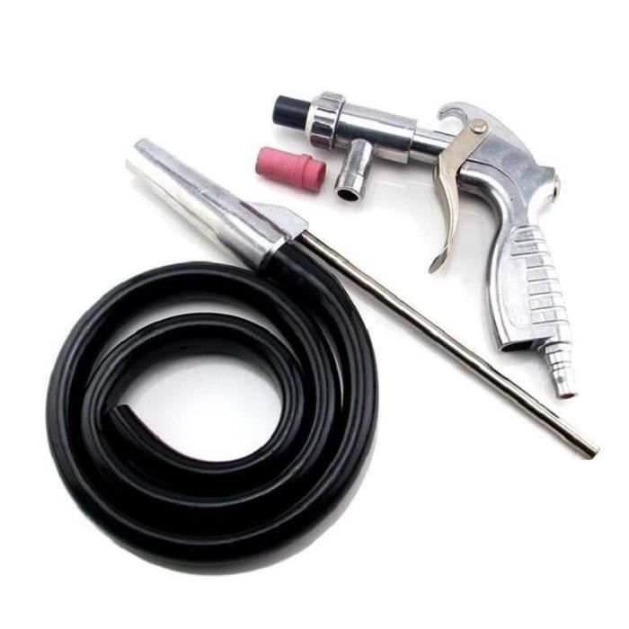 Kit De Pistolet De Sablage à Air Avec Tuyau Et Buses Céramique - Pour Armoire De Sablage, Nettoyage, Décapage - Buses 4,5 à 7,5 Mm