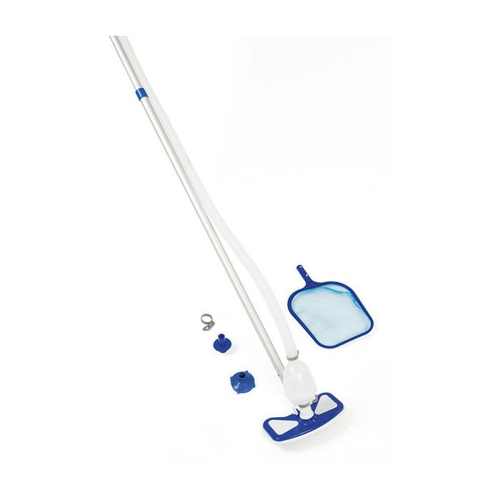 bestway kit de nettoyage pour piscine aspirateur epuisette tuyau manche alu 4 x 60 cm cdiscount jardin