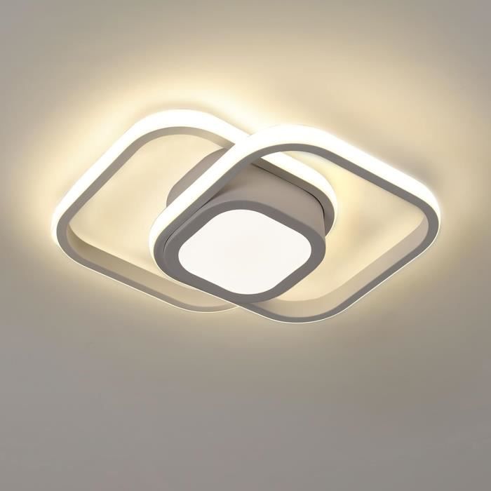 GLAMARIS Plafonnier LED Moderne 32W 54cm Noir Moderne Luminaire Plafonnier Led 3 Carre Lampe De Plafond Pour Interieur Couloir Salon 6500k 92518181