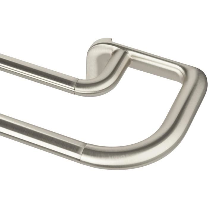 Yeabett Tringle à Rideaux Extensible De 80 à 194 Cm - Kit De Barres à Vis De 22 Mm Avec Supports Réglables En Hauteur - Forte Rouille - Pour Salon