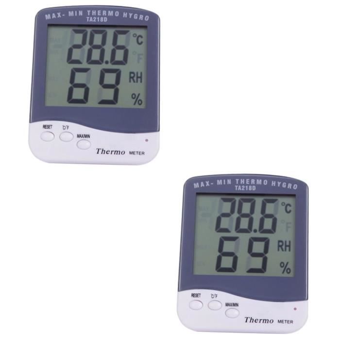 ThermoPro TP50 Hygromètre Numérique Thermomètre Intérieur Thermomètre D'ambiance Et Indicateur D'humidité Avec Moniteur D'humidité Et De Température, 3 Pièces