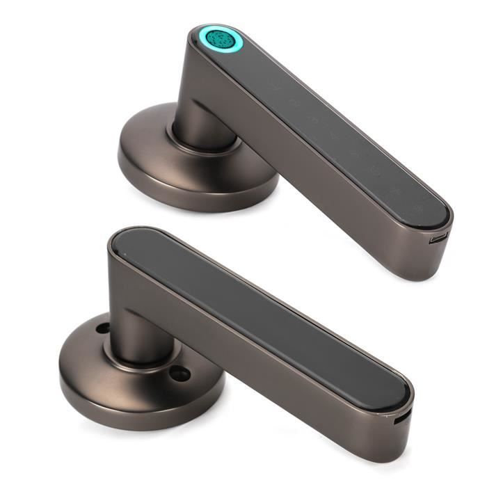 Poignée De Porte écran Avec Serrure En Aluminium Blanc - Jeu Complet Neuf