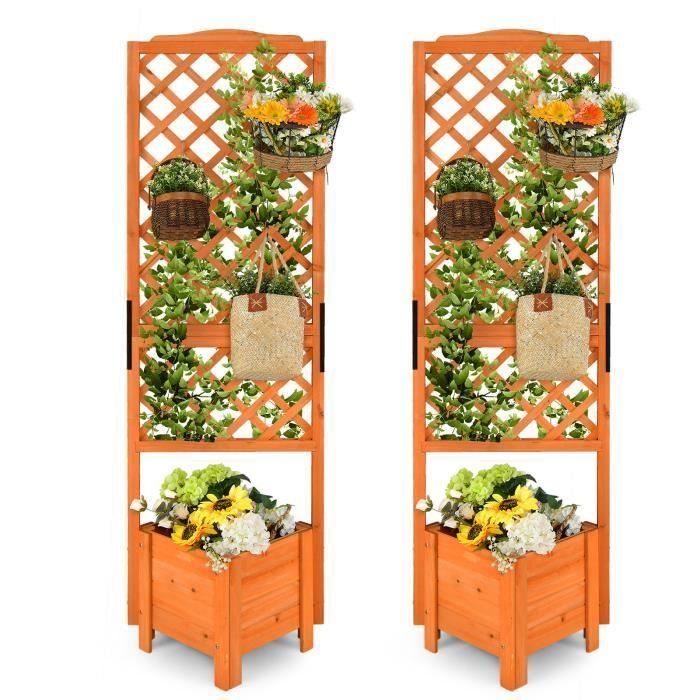 Lot De 12 Jardinières Rectangulaires Avec Trous De Drainage Et Plateaux – 42 X 17 X 15 Cm – Pour Rebord De Fenêtre, Balcon - 7