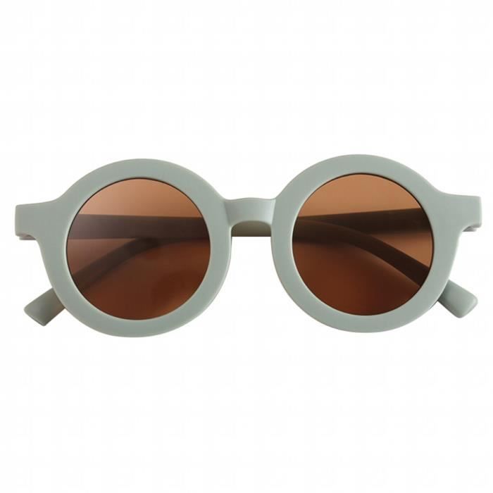 Lunettes De Soleil Enfants Unisexe UV400 - Monture Noire Brillante - Verres Clairs