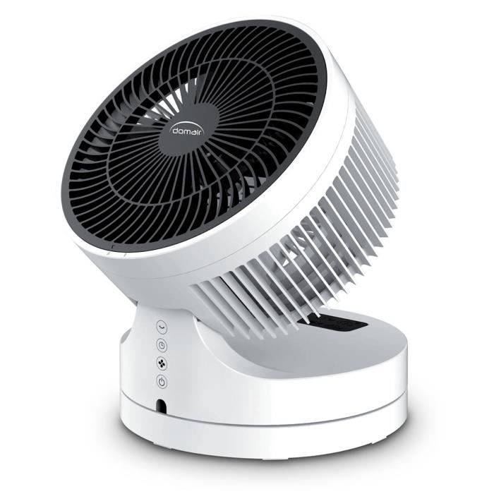 DOMAIR Ventilateur de table compact - 45 watts - Blanc et noir - Domac
