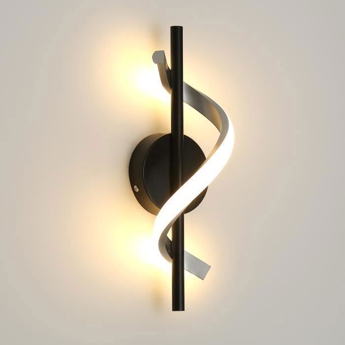 Applique LED moderne 28W lampe blanche courbe serpent éclairage mural salon  chambre 230V LUMIÈRE 3000K