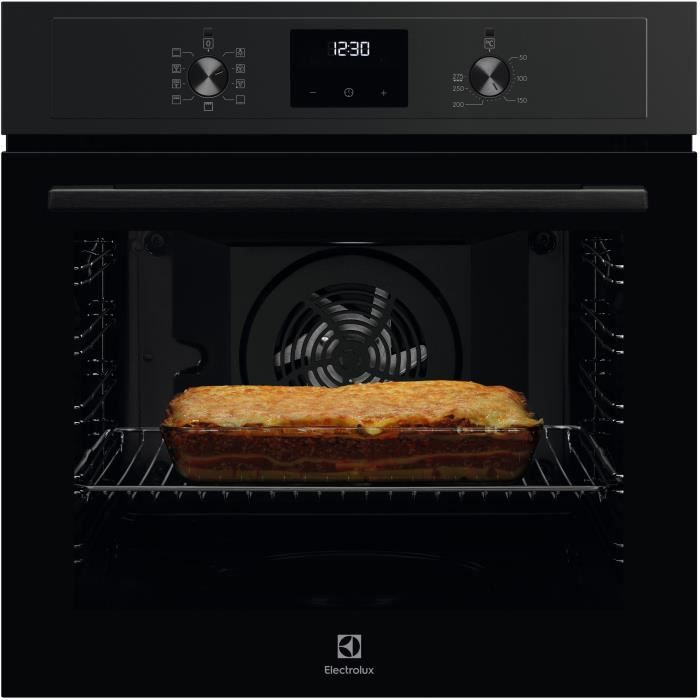 Four encastrable multifonction aquaclean - ELECTROLUX - EOF3H40TH - Pure black - Porte ventilée 2 verres - 594 x 594 x 568 cm - Electrolux