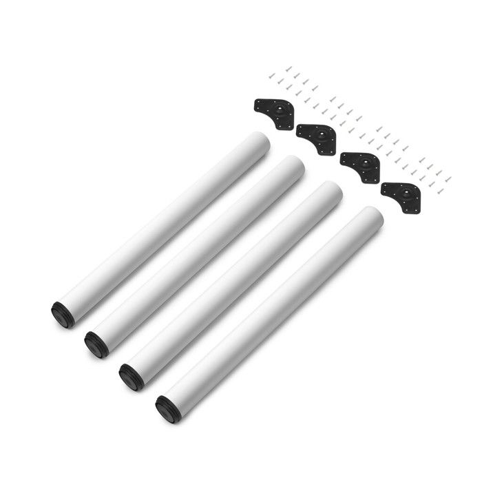 Lot de 4 pieds de table diamètre 60mm H710mm blanc - EMUCA - 2034512 Lot de 4 pieds de table diamètre 60mm H710mm blanc - EMUCA - 2034512