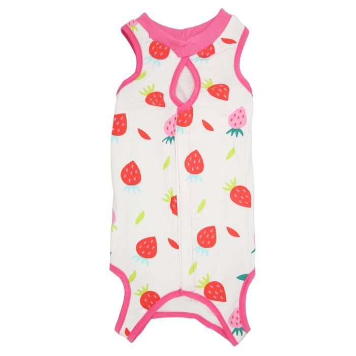 Comparer les prix de Costume Set - robe de stérilisation anti - léchage pour chat - Strawberry - L LS008