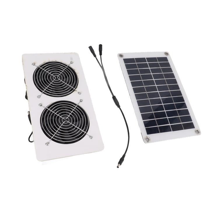 Kit Ventilateur Panneau Solaire 10W Étanchéité - Extraction Air Serre, Poulailler, Abri, Maison Animaux