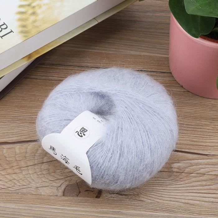beige Doux Mohair Tricot Fil de Laine À faire soi-même châle écharpe crochet fil de fournitures