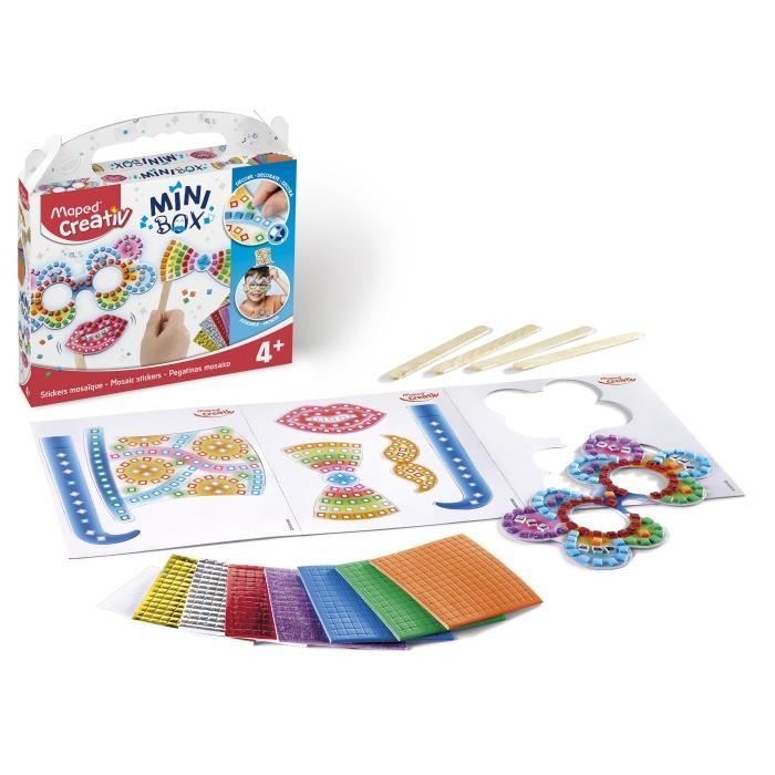 MAPED CREATIV - Mini Box - Stickers Mosaique Photobooth à construire pour enfant de 4 ans et plus