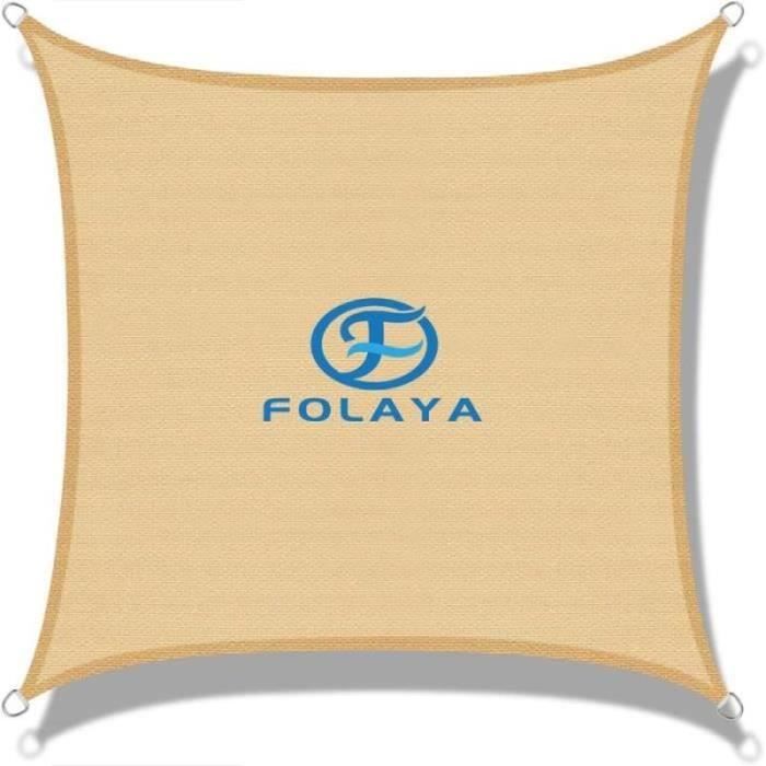 WWJQ Toile Solaire Voile D'ombrage 6 X 6 X 6 M Protection Des Rayons UV