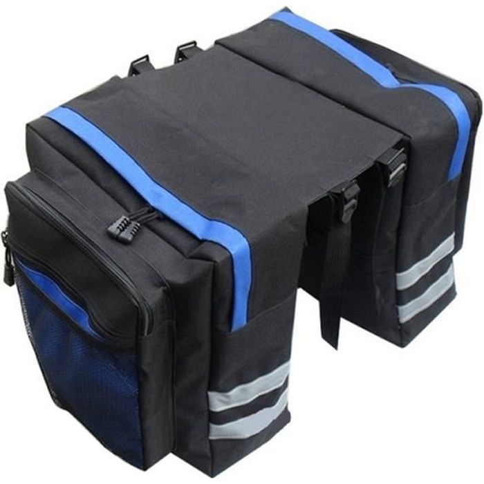 sac de vélo sac de vélo porte-ail porte-bagage vélo de route sac de transport sac de rangement sac de transport vert militaire double latéral Sac de vélo 3 en 1 pour VTT