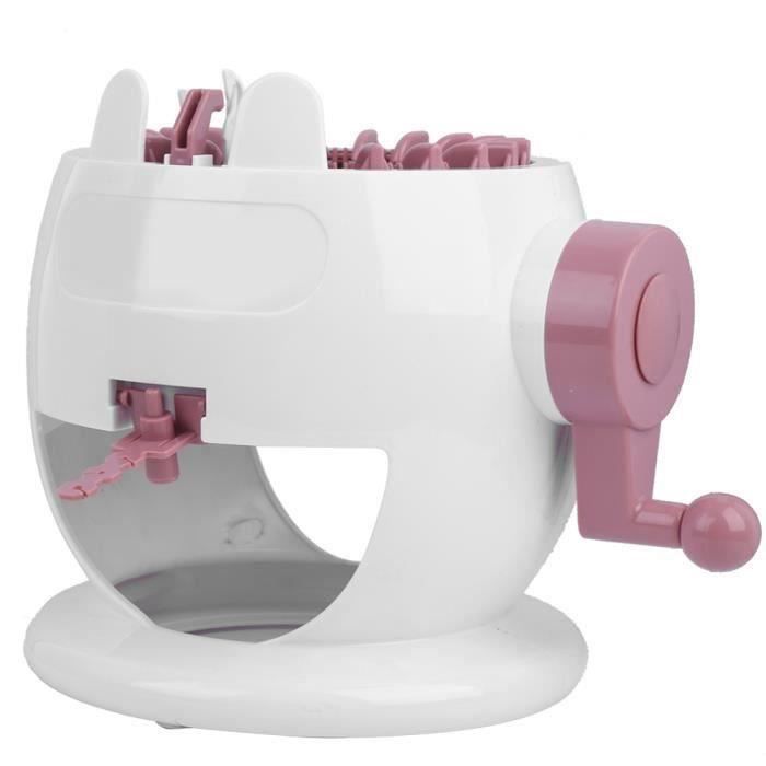 Machine à Tricoter Manuelle SZLIFE - Tricotin Compact Pour DIY, Pulls, Bijoux - Facile à Utiliser, Avec Enrouleur - Rose